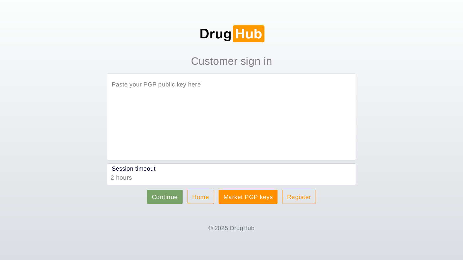 DrugHub User Login Interface